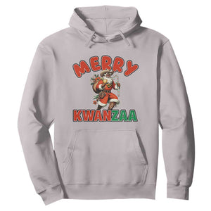 Merry Kwanzaa Cowboy Black Santa Hoodie African American Christmas Gift TS12 Ice Gray Print Your Wear