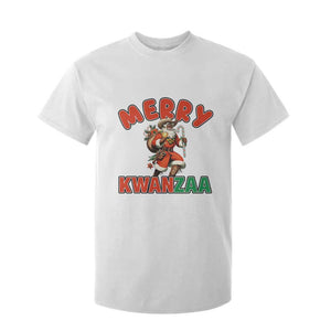Merry Kwanzaa Cowboy Black Santa T Shirt For Kid African American Christmas Gift TS12 White Print Your Wear