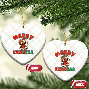 Merry Kwanzaa Cowboy Black Santa Ceramic Ornament African American Christmas Gift TS12 Print Your Wear