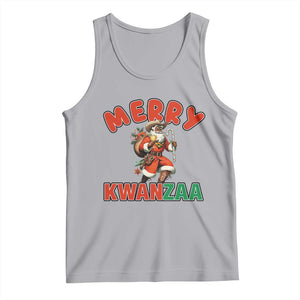 Merry Kwanzaa Cowboy Black Santa Tank Top African American Christmas Gift TS12 Athletic Heather Print Your Wear