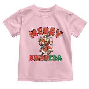 Merry Kwanzaa Cowboy Black Santa Toddler T Shirt African American Christmas Gift TS12 Light Pink Print Your Wear