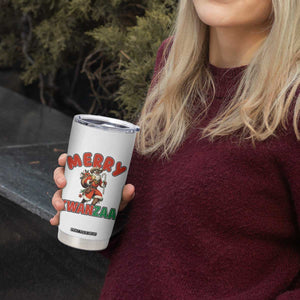 Merry Kwanzaa Cowboy Black Santa Tumbler Cup African American Christmas Gift TS12 Print Your Wear