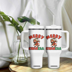 Merry Kwanzaa Cowboy Black Santa Tumbler With Handle African American Christmas Gift TS12 Print Your Wear