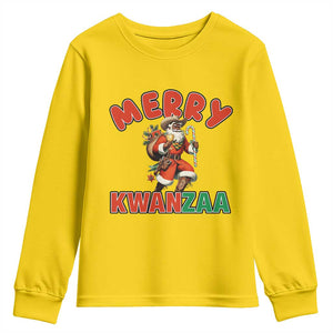 Merry Kwanzaa Cowboy Black Santa Youth Sweatshirt African American Christmas Gift TS12 Daisy Print Your Wear