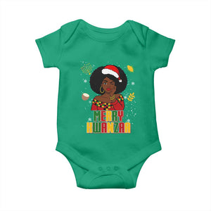 Merry Kwanzaa African American Girl Santa Hat Baby Onesie Christmas Gift TS12 Irish Green Print Your Wear