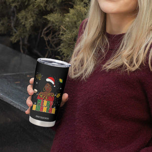 Merry Kwanzaa African American Girl Santa Hat Tumbler Cup Christmas Gift TS12 Print Your Wear
