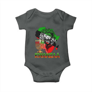 King Lion Of Africa Kwanzaa Map Baby Onesie Heritage Pride Gift TS12 Dark Heather Print Your Wear