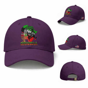 King Lion Of Africa Kwanzaa Map Baseball Cap Heritage Pride Gift TS12 Baseball Cap Universal Fit Purple Print Your Wear