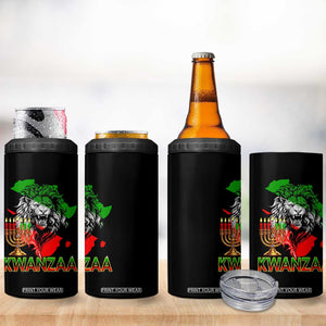 King Lion Of Africa Kwanzaa Map 4 in 1 Can Cooler Tumbler Heritage Pride Gift TS12 Print Your Wear