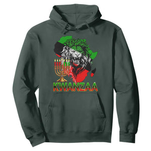 King Lion Of Africa Kwanzaa Map Hoodie Heritage Pride Gift TS12 Dark Forest Green Print Your Wear