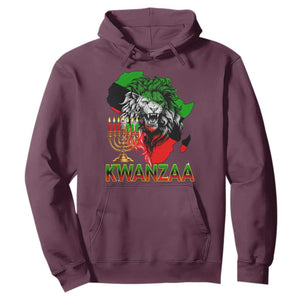 King Lion Of Africa Kwanzaa Map Hoodie Heritage Pride Gift TS12 Maroon Print Your Wear