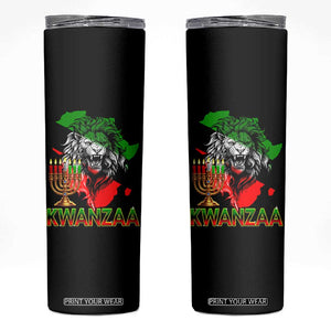 King Lion Of Africa Kwanzaa Map Skinny Tumbler Heritage Pride Gift TS12 Black Print Your Wear
