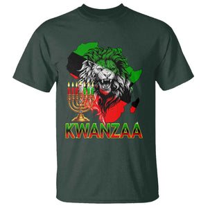 King Lion Of Africa Kwanzaa Map T Shirt Heritage Pride Gift TS12 Dark Forest Green Print Your Wear