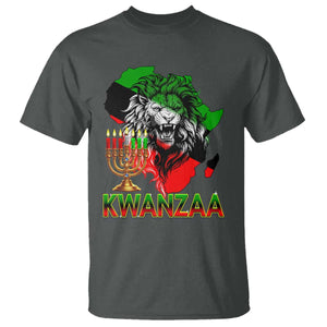 King Lion Of Africa Kwanzaa Map T Shirt Heritage Pride Gift TS12 Dark Heather Print Your Wear