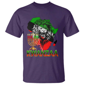 King Lion Of Africa Kwanzaa Map T Shirt Heritage Pride Gift TS12 Purple Print Your Wear