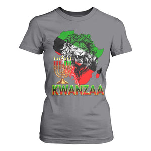 King Lion Of Africa Kwanzaa Map T Shirt For Women Heritage Pride Gift TS12 Charcoal Print Your Wear