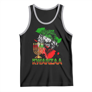 King Lion Of Africa Kwanzaa Map Tank Top Heritage Pride Gift TS12 Black Athletic Heather Print Your Wear
