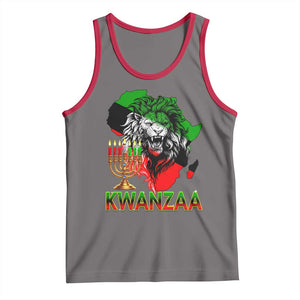 King Lion Of Africa Kwanzaa Map Tank Top Heritage Pride Gift TS12 Deep Heather Red Print Your Wear