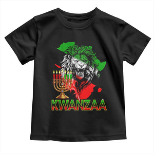 King Lion Of Africa Kwanzaa Map Toddler T Shirt Heritage Pride Gift TS12 Black Print Your Wear