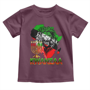 King Lion Of Africa Kwanzaa Map Toddler T Shirt Heritage Pride Gift TS12 Maroon Print Your Wear
