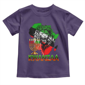 King Lion Of Africa Kwanzaa Map Toddler T Shirt Heritage Pride Gift TS12 Purple Print Your Wear