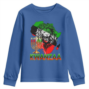 King Lion Of Africa Kwanzaa Map Youth Sweatshirt Heritage Pride Gift TS12 Royal Blue Print Your Wear