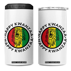 Happy Kwanzaa King Lion Of Africa Heritage Gift 4 in 1 Can Cooler Tumbler TS12 One Size: 16 oz White Print Your Wear