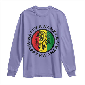 Happy Kwanzaa King Lion Of Africa Heritage Gift Long Sleeve Shirt TS12 Violet Print Your Wear