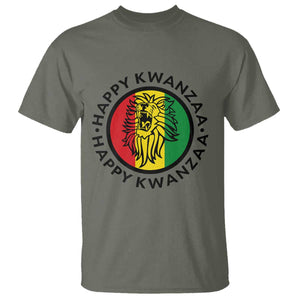 Happy Kwanzaa King Lion Of Africa Heritage Gift T Shirt TS12 Military Green Print Your Wear