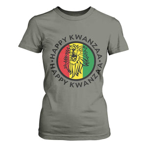 Happy Kwanzaa King Lion Of Africa Heritage Gift T Shirt For Women TS12 Military Green Print Your Wear