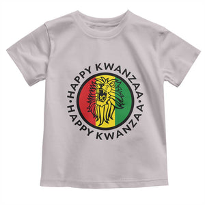 Happy Kwanzaa King Lion Of Africa Heritage Gift Toddler T Shirt TS12 Ice Gray Print Your Wear