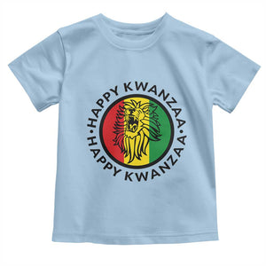 Happy Kwanzaa King Lion Of Africa Heritage Gift Toddler T Shirt TS12 Light Blue Print Your Wear
