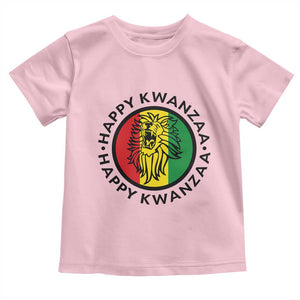 Happy Kwanzaa King Lion Of Africa Heritage Gift Toddler T Shirt TS12 Light Pink Print Your Wear