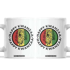 Happy Kwanzaa King Lion Of Africa Heritage Gift Coffee Mug TS12 White Print Your Wear