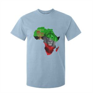 Happy Kwanzaa Lion T Shirt For Kid African Heritage Pride Gift For Men TS12 Light Blue Print Your Wear