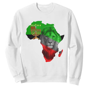 Happy Kwanzaa Lion Sweatshirt African Heritage Pride Gift For Men TS12 White Print Your Wear