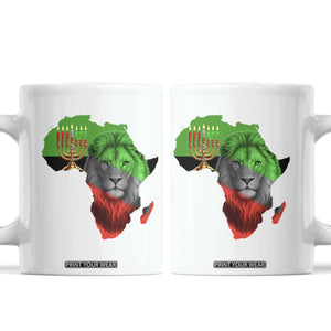 Happy Kwanzaa Lion Coffee Mug African Heritage Pride Gift For Men TS12 White Print Your Wear