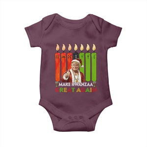 Funny Santa Trump Baby Onesie Make Kwanzaa Great Again African Heritage Gift - Print Your Wear