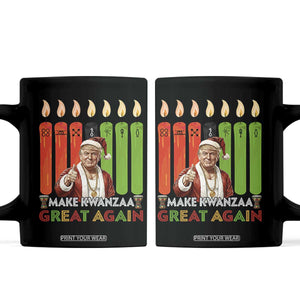 Funny Santa Trump Coffee Mug Make Kwanzaa Great Again African Heritage Gift TS12 Black Print Your Wear