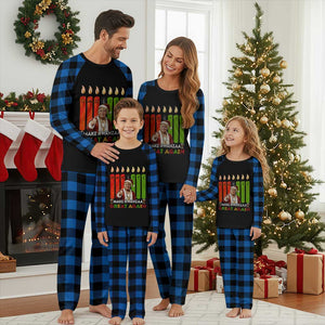 Funny Santa Trump Plaid Pajama Set Make Kwanzaa Great Again African Heritage Gift - Print Your Wear