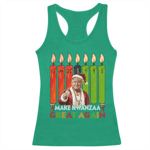 Funny Santa Trump Racerback Tank Top Make Kwanzaa Great Again African Heritage Gift TS12 Irish Green Print Your Wear