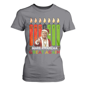 Funny Santa Trump T Shirt For Women Make Kwanzaa Great Again African Heritage Gift - Print Your Wear