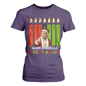 Funny Santa Trump T Shirt For Women Make Kwanzaa Great Again African Heritage Gift - Print Your Wear