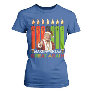 Funny Santa Trump T Shirt For Women Make Kwanzaa Great Again African Heritage Gift - Print Your Wear