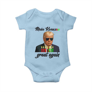 Make Kwanzaa Great Again Baby Onesie Funny Trump Parody Gift TS12 Light Blue Print Your Wear