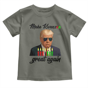 Make Kwanzaa Great Again Toddler T Shirt Funny Trump Parody Gift TS12 Military Green Print Your Wear