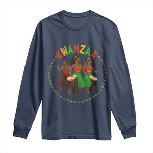 Celebrate Kwanzaa Together African Culture Dance Gift Long Sleeve Shirt TS12 Navy Print Your Wear
