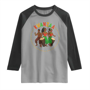 Celebrate Kwanzaa Together African Culture Dance Gift Raglan Shirt TS12 Sport Gray Black Print Your Wear