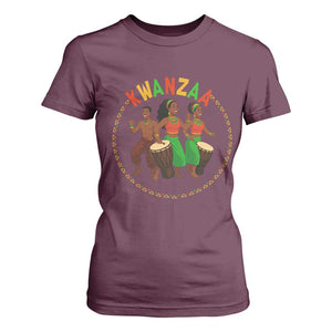 Celebrate Kwanzaa Together African Culture Dance Gift T Shirt For Women TS12 Maroon Print Your Wear