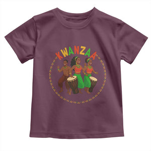 Celebrate Kwanzaa Together African Culture Dance Gift Toddler T Shirt TS12 Maroon Print Your Wear